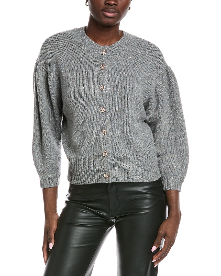 

Осенний кашемировый кардиган с пайетками Autumn Cashmere, серый