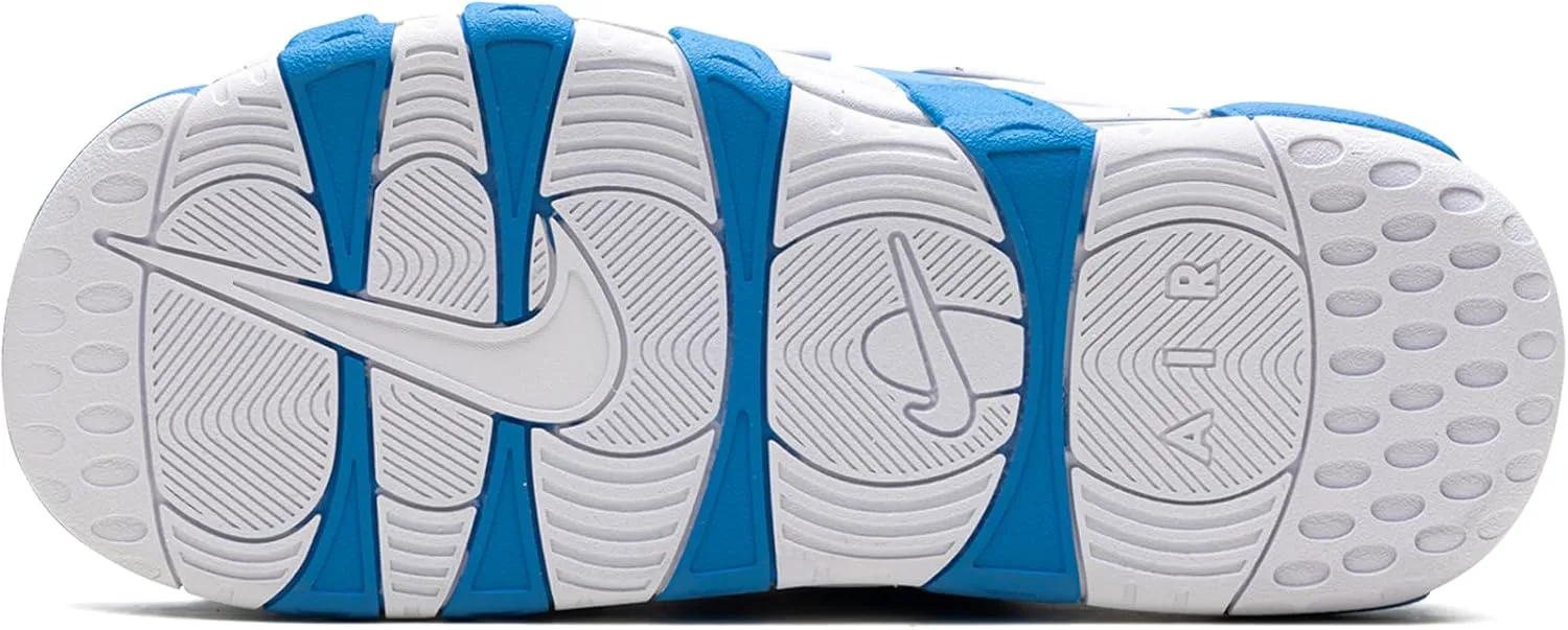Мужские слайдеры Nike Air More Uptempo, сине-белый — фото 4