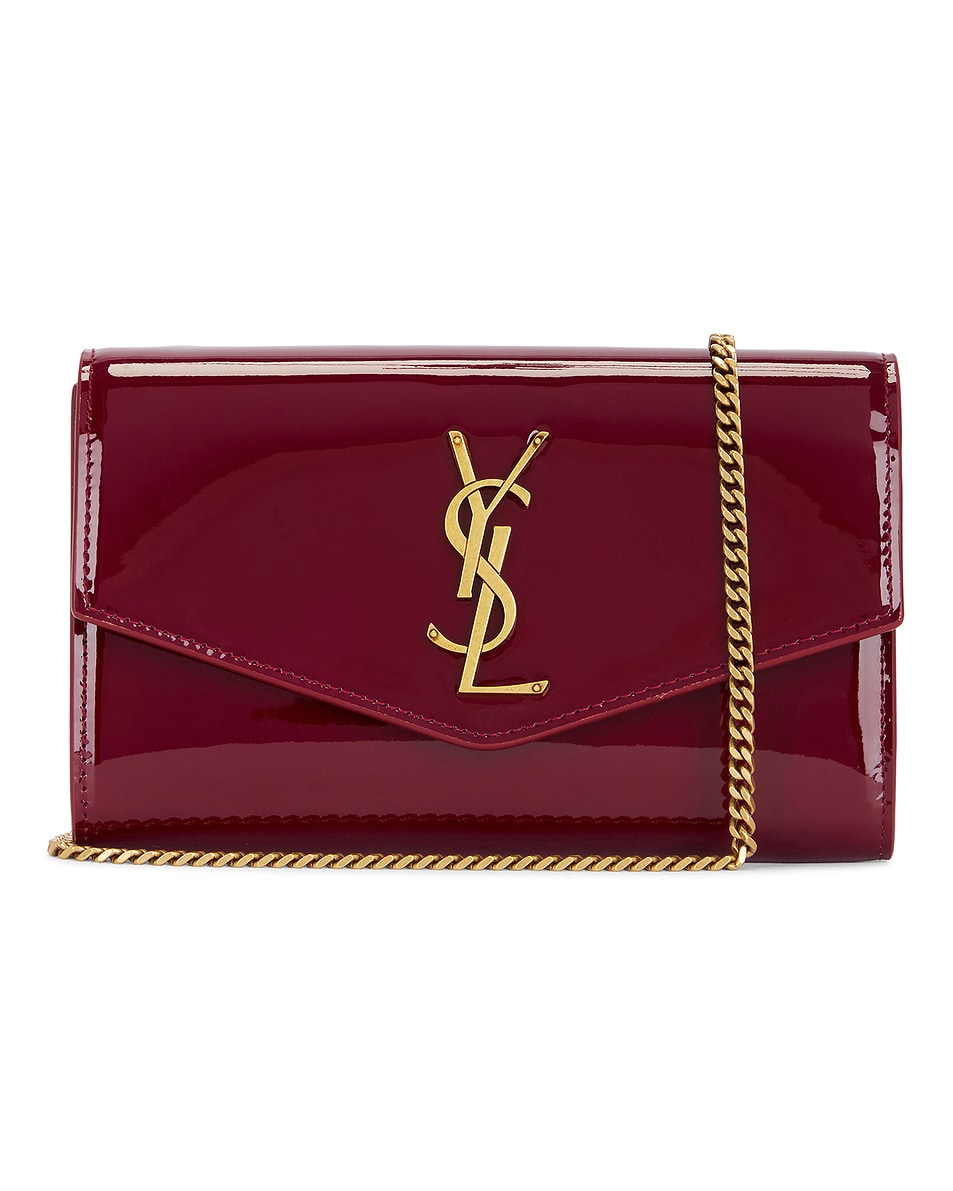 

Кошелек на цепочке Saint Laurent, цвет Red Grenat