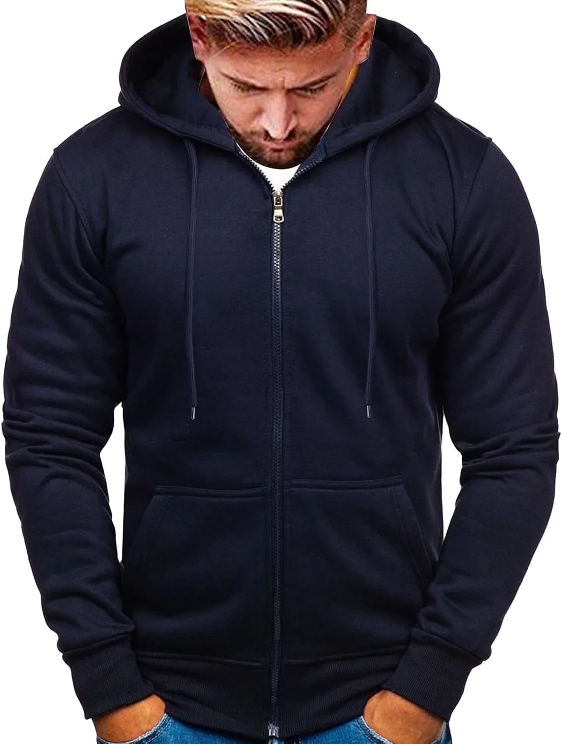 

Мужская худи на молнии Slim Fit