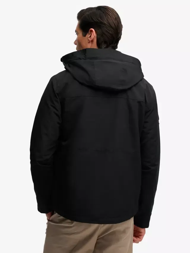 Куртка-ветровка с капюшоном и вышивкой, черная Superdry — фото 2