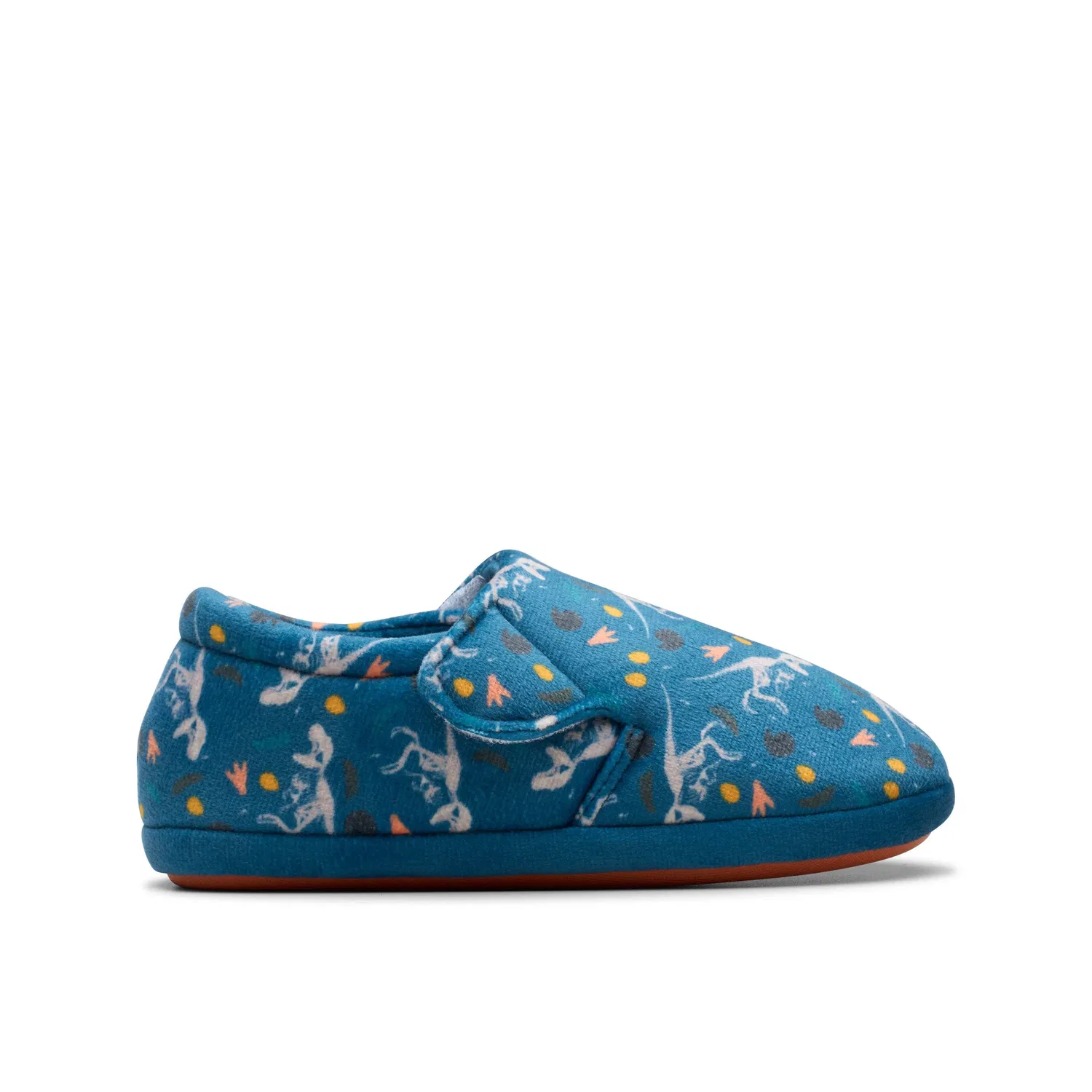 Тапочки детские Clarks с динозаврами, синие