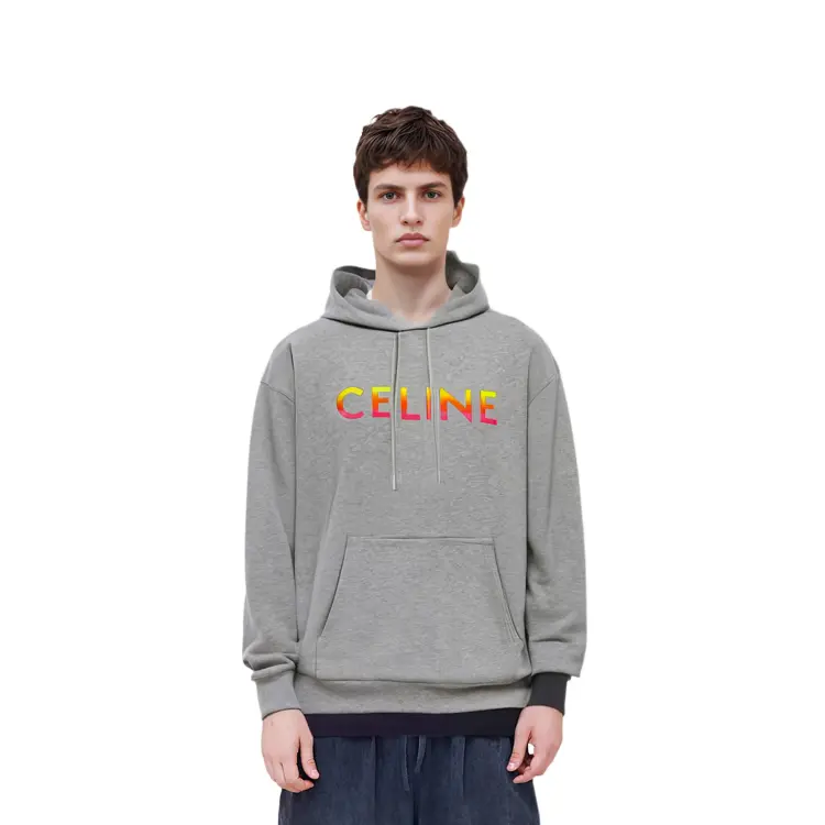 Толстовка мужская светло-серая Celine, серый — фото 3