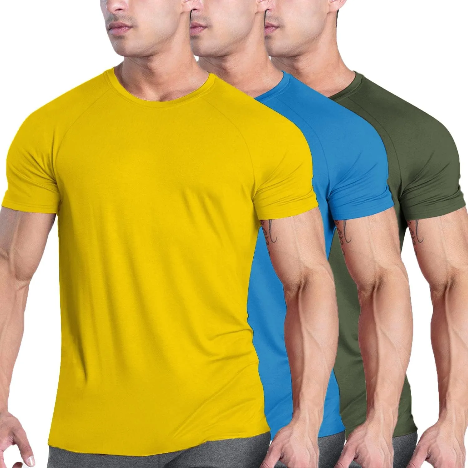 

COOFANDY мужская футболка для тренировок с коротким рукавом, 3 шт
