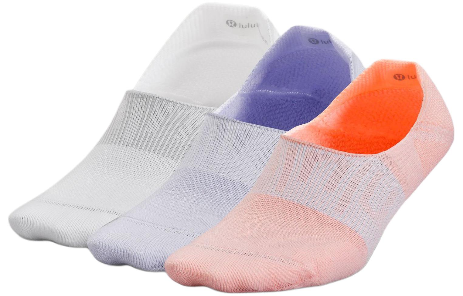 

Женские носки щиколотки 3 пары Lululemon, розовый/голубой/белый