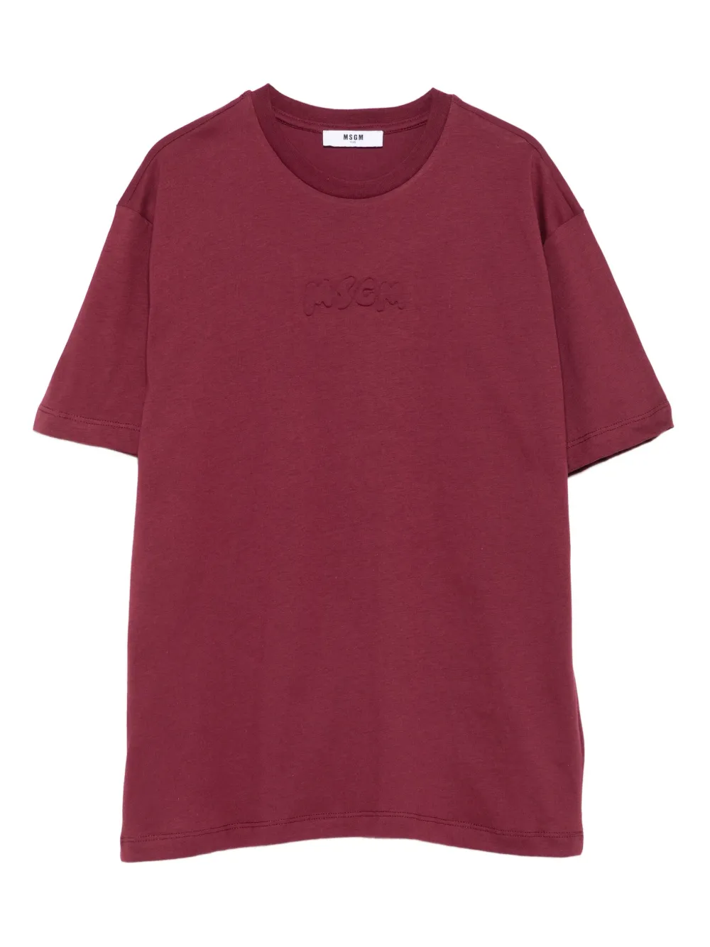 

Футболка с тисненым логотипом MSGM Kids, красный