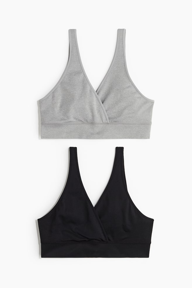 

Набор из 2 бесшовных бюстгальтеров для кормления Mama H&M, мультиколор