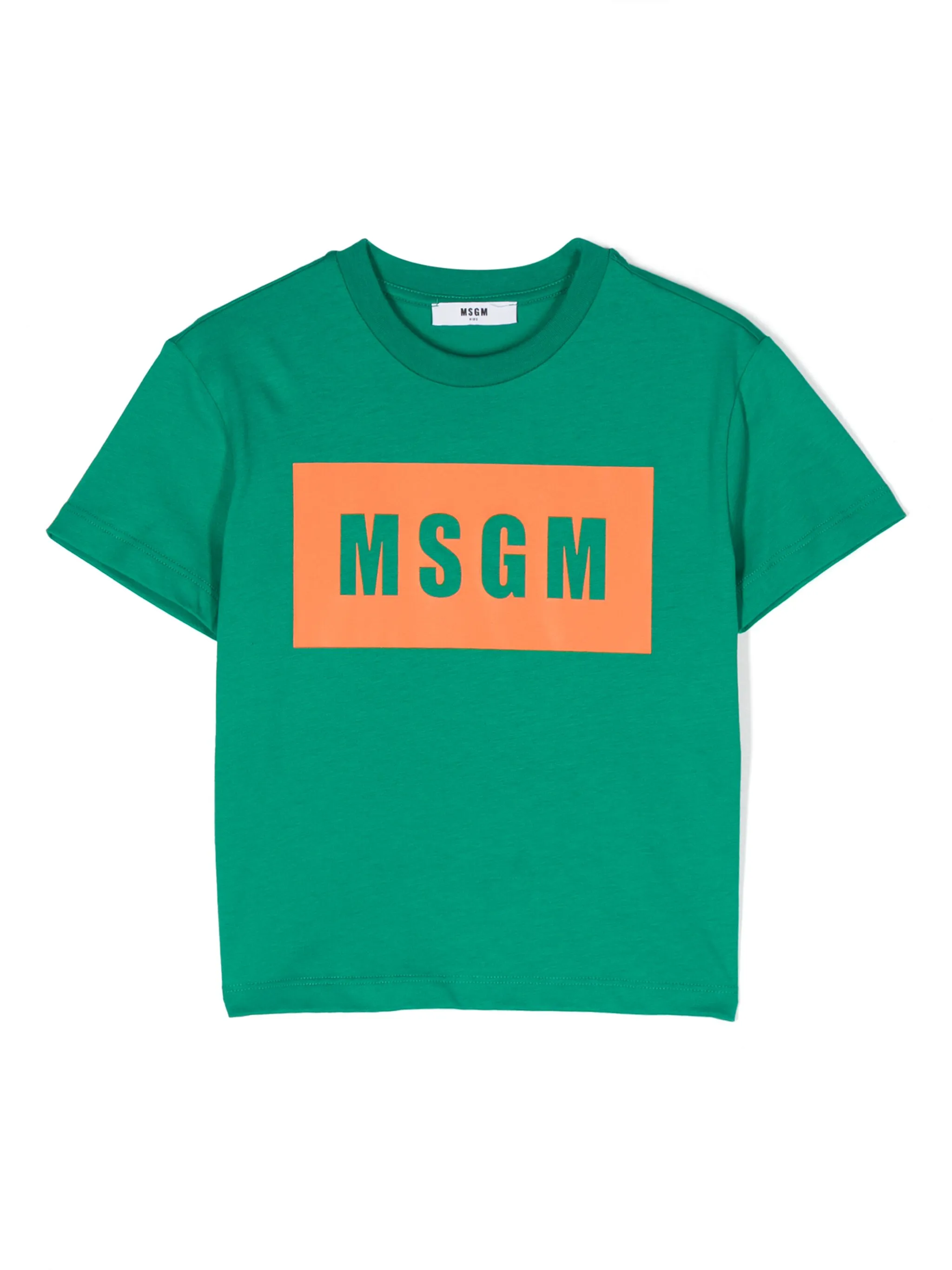 

Футболка с логотипом Msgm Kids, зеленый
