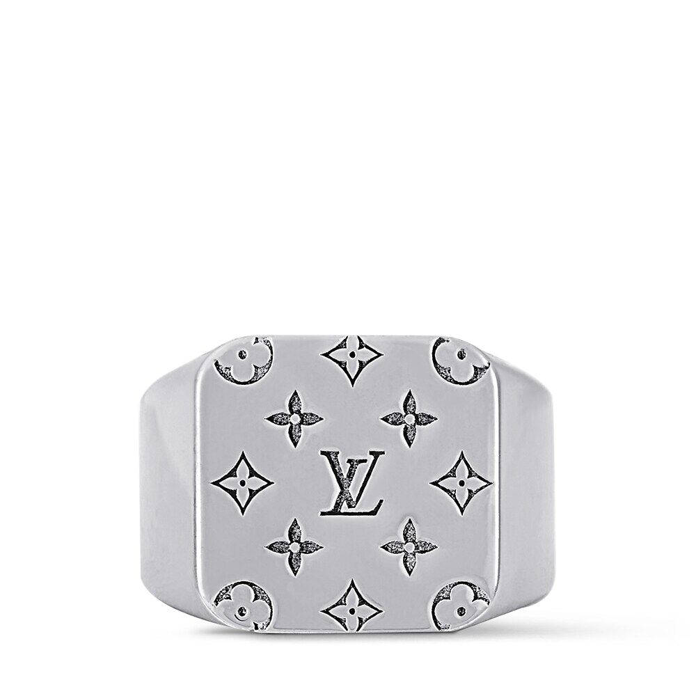 

Кольцо-печатка LV Mosaic Louis Vuitton, металлик