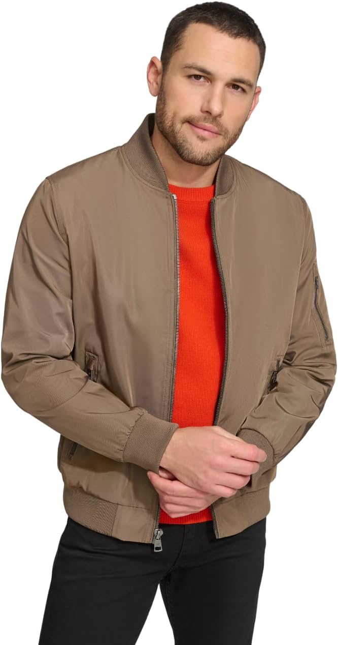 

Мужская легкая водонепроницаемая куртка-бомбер Calvin Klein, Dark Tan