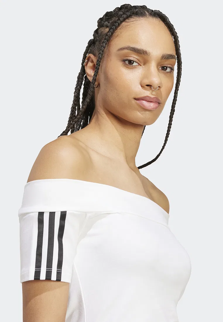 Футболка с коротким рукавом, Adicolor Bandeau, Adidas, белый — фото 3