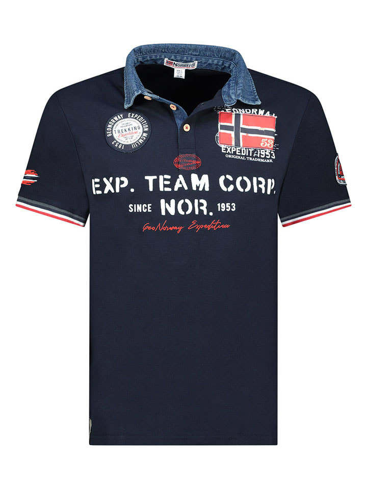

Рубашка-поло Geographical Norway, темно-синий
