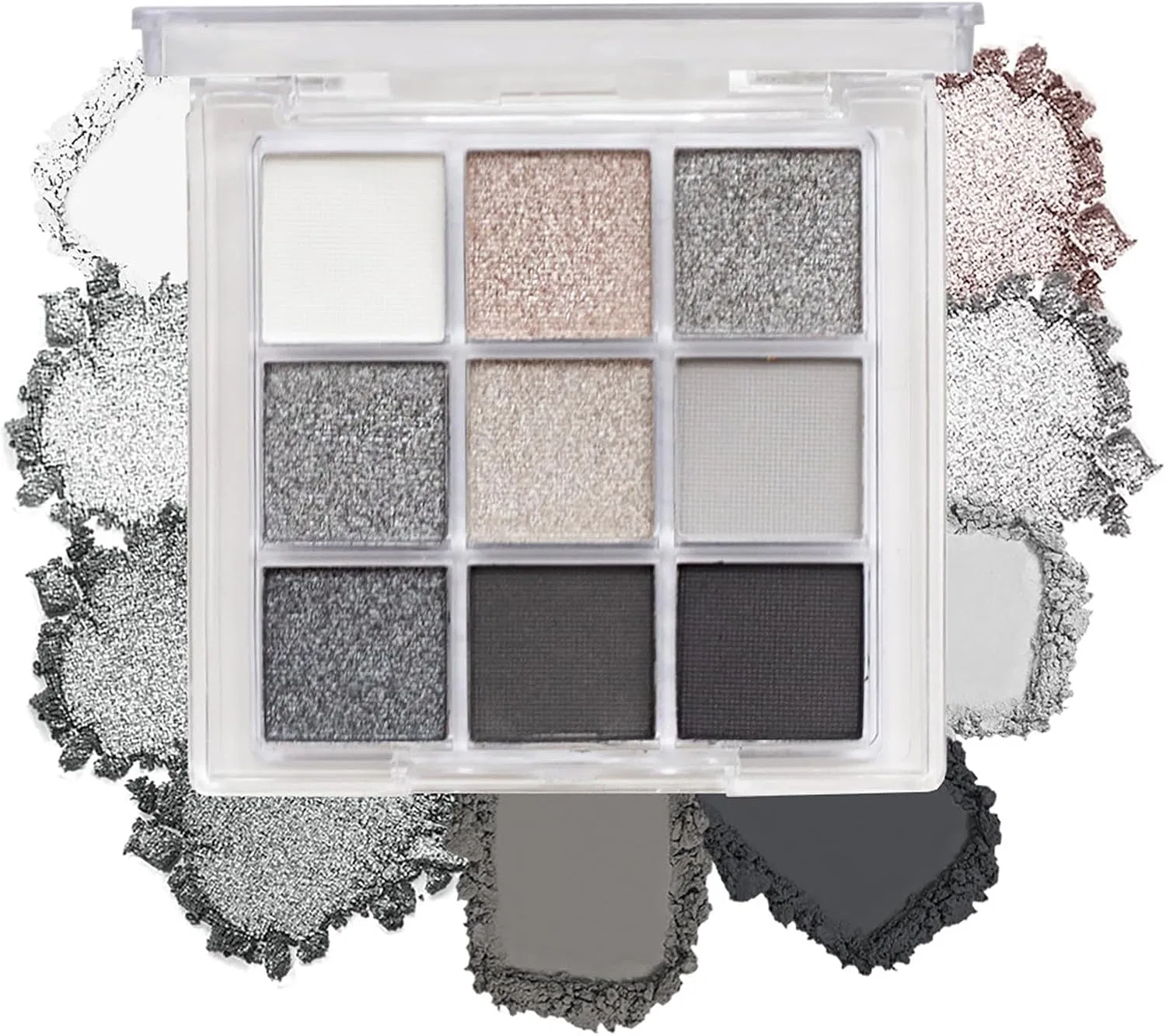 Палетка теней для век 9 цветов, Smoky Glitter, No brand, 1 шт, 38 г — фото 4