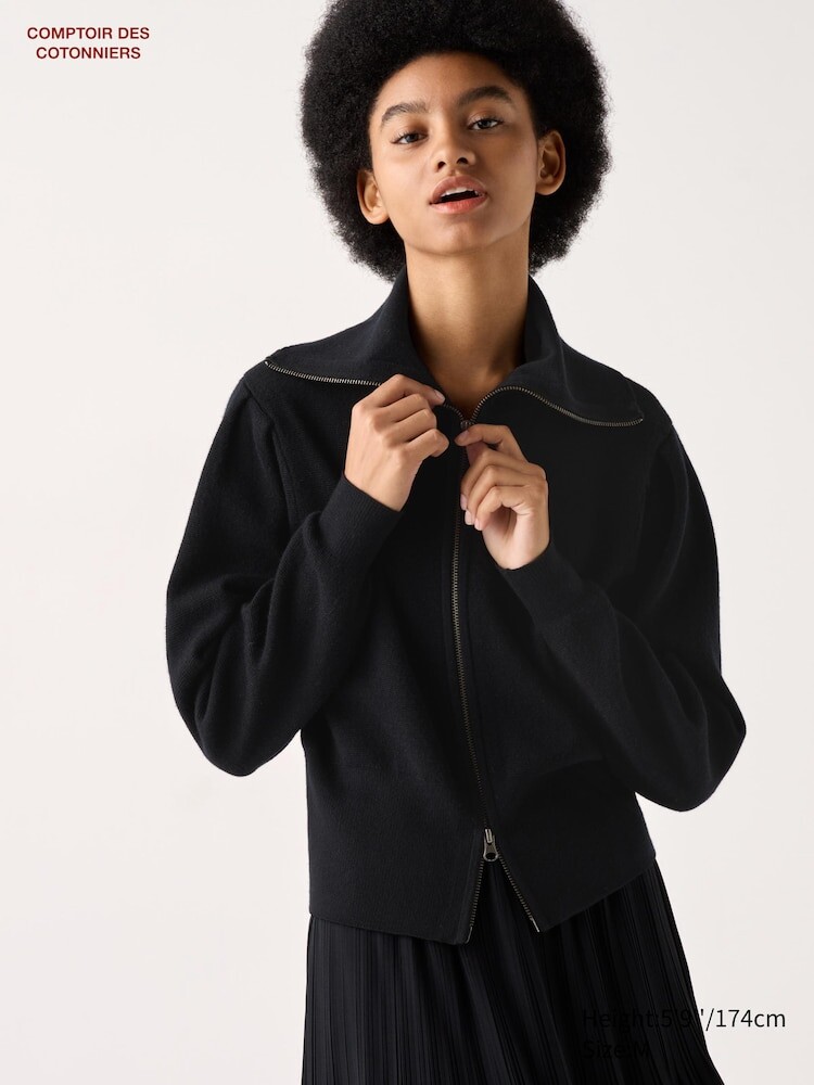 

Блуза milano из мериноса Uniqlo, цвет 09 черный