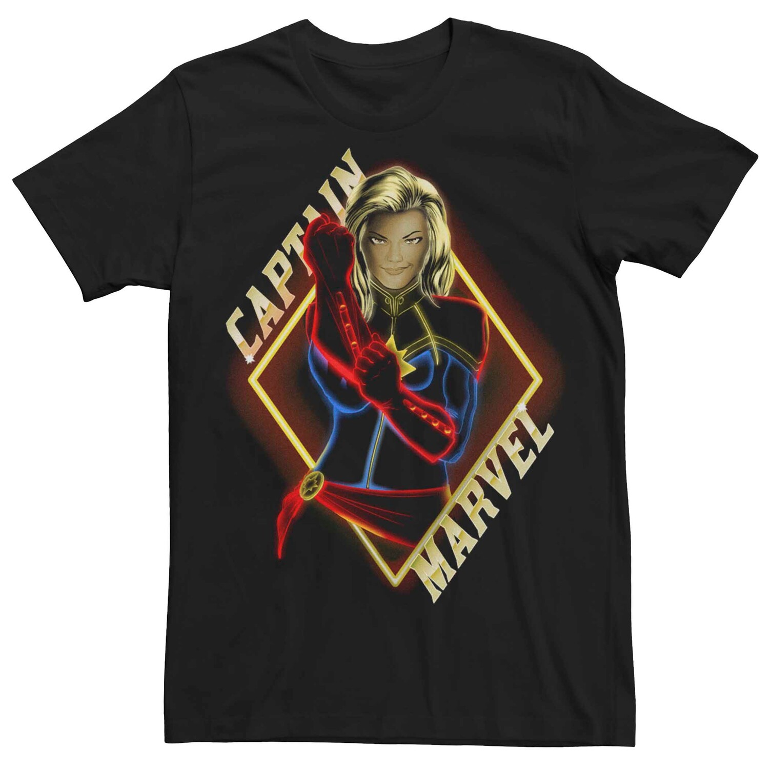

Мужская футболка Captain Marvel с неоновым светом Licensed Character