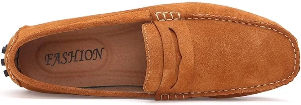 

Мужские лоферы JIADELI, обувь для вождения, лоферы-пенни, простой дизайн, однотонные цвета, замшевая верхняя часть, плоский каблук, удобные, гибкие, противоскользящие, классические слипоны (Цвет: черный, Размер: 8), желтый