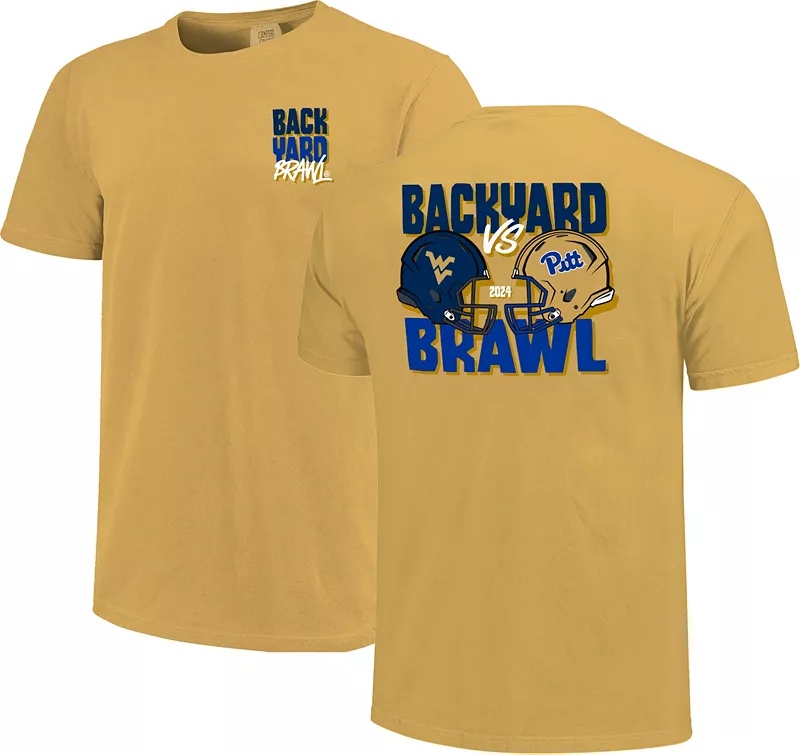 

Футболка Image One Men's Backyard Brawl 2024 Gold Helmet Matchup Star