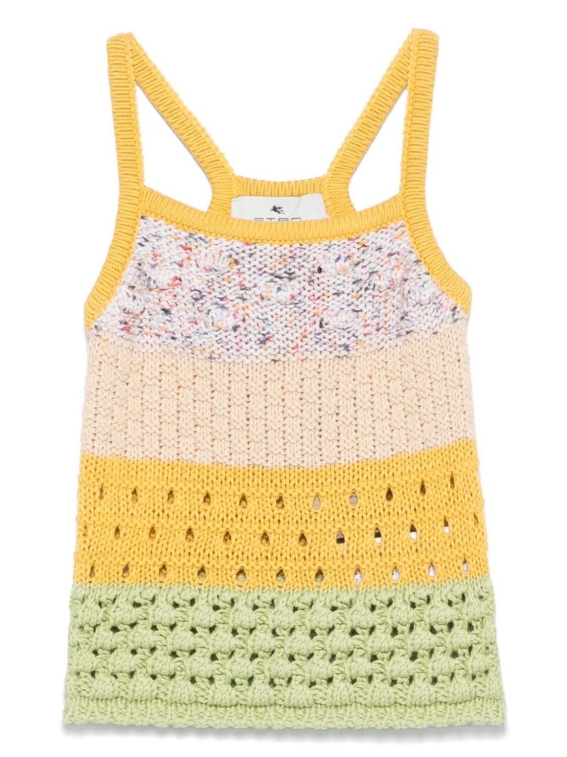 

ETRO KIDS трикотажный топ без рукавов, желтый