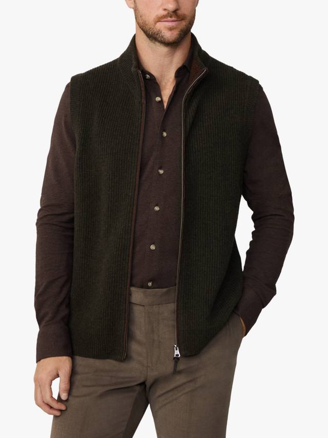 

Мерино высокий ворот жилет Hackett London, Hunter Green