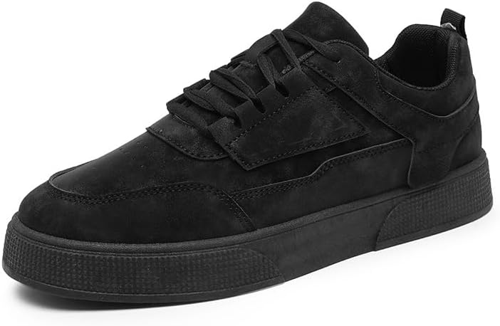 

Мужские повседневные лоферы, плоская подошва, модные прогулочные туфли, кожаные деловые оксфорды, легкая рабочая обувь Generic, черный