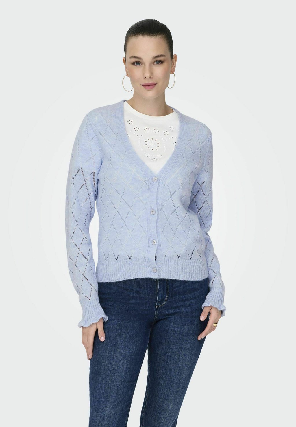 

Кардиган LETTY V-NECK STRUC JDY, светло-голубой