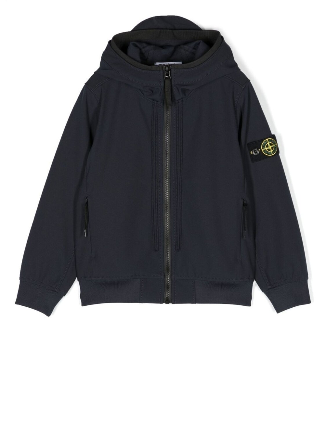 

Stone Island Junior куртка с капюшоном и нашивкой-логотипом, синий