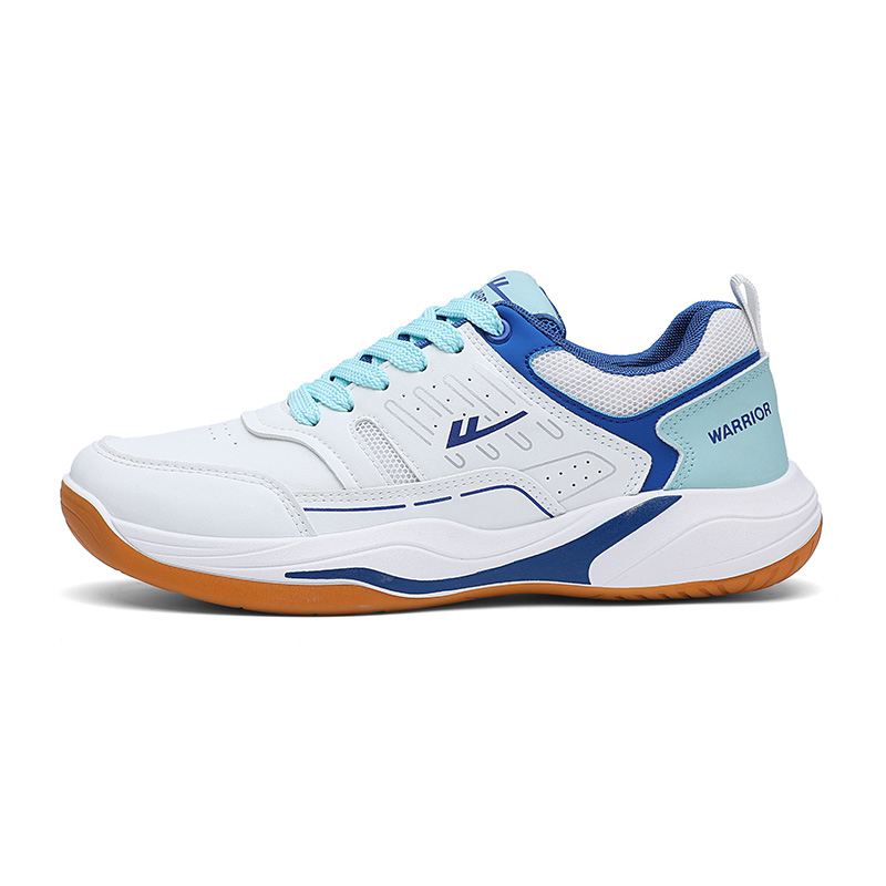 

Мужские бадминтонные кроссовки Low top с амортизацией, увеличенной высотой, износостойкие и легкие WARRIOR, белый синий teal