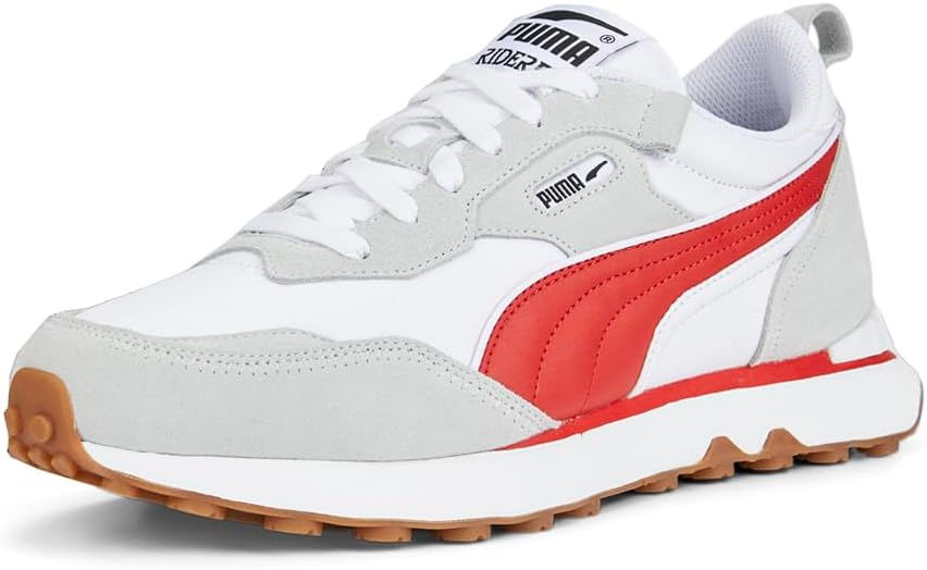 Мужские кроссовки PUMA Rider FV Future Vintage с шнуровкой, повседневные - серые — фото 2