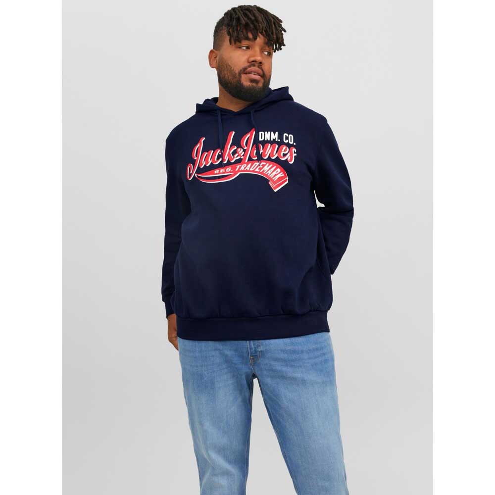 

Худи Jack & Jones Logo 2 Col Plus, синий