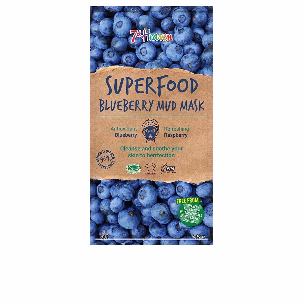 

Маска для лица Superfood blue berry mud mask 7th heaven, 10 г