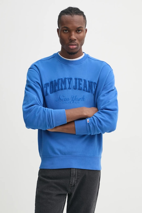 

Хлопковая толстовка Tommy Jeans, фиолетовый