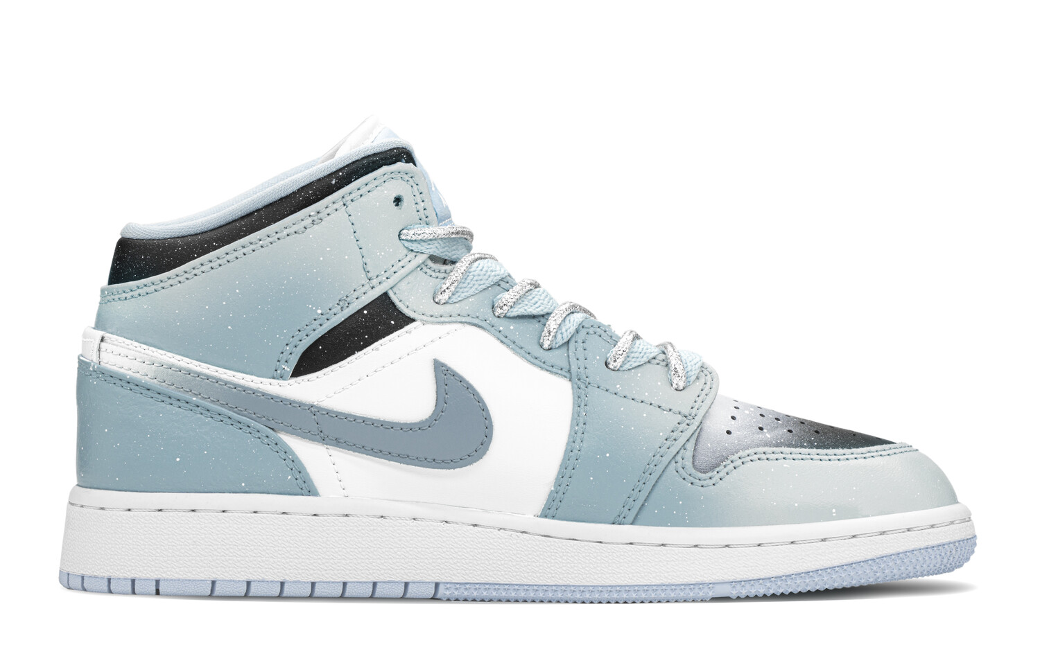 

Кроссовки Air JORDAN 1 Vintage Basketball Shoes Women's Mid-Top White Blue