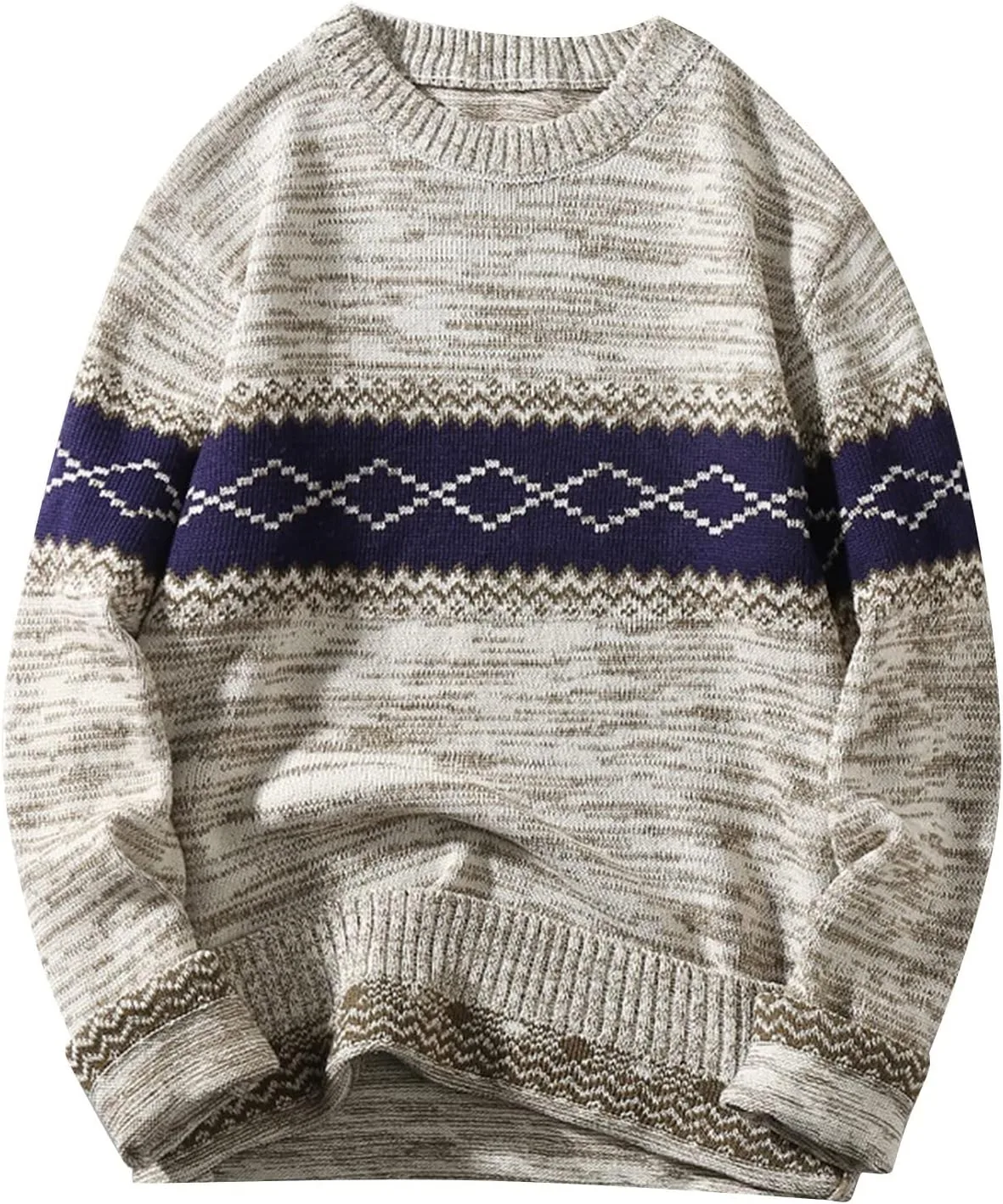 

Мужской оверсайз свитер с графическим узором и контрастными цветами xoxingysm