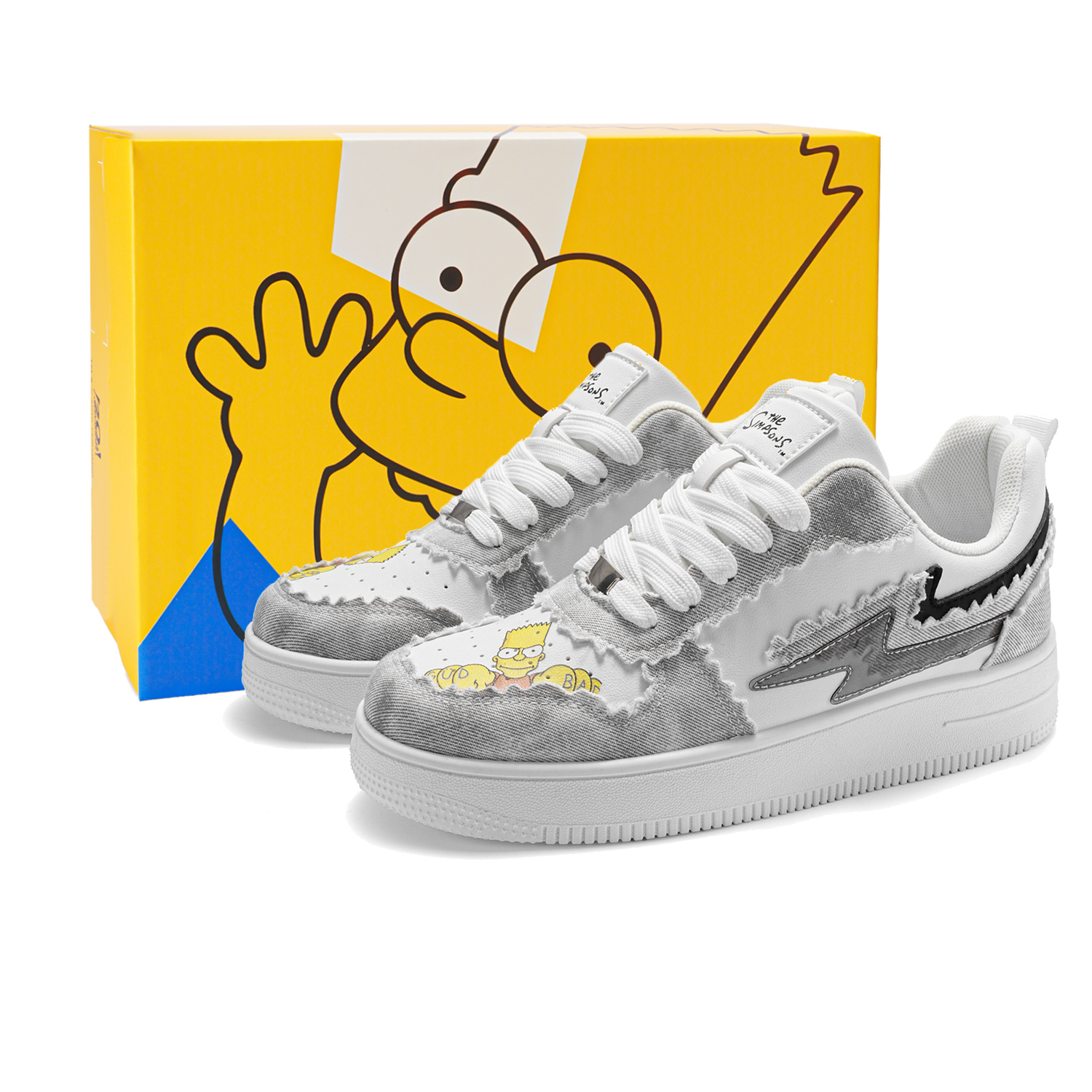 

The Simpsons Унисекс скейтборд-кроссовки низкие однотонные белый/черный обсидиан/дымчато-серый туманный дымчато-серый, цвет Smoke Mist Gray