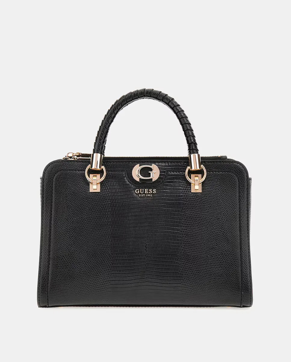 

Мини-сумка с отделкой под крокодила и съемной ручкой Guess, черный
