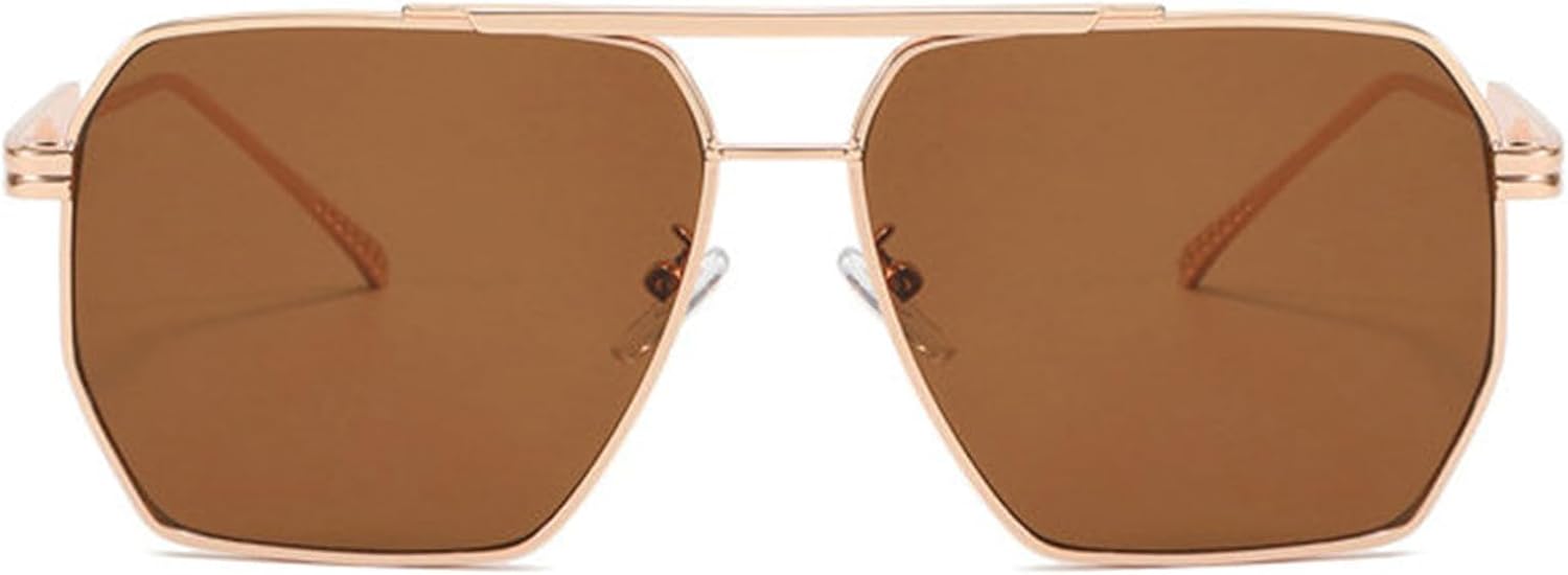 

Willochra — большие солнцезащитные очки-пилот для женщин в винтажном стиле с металлической оправой и квадратными линзами, а также очки для мужчин с двойным дужком и защитой от УФ-излучения UV400, C4