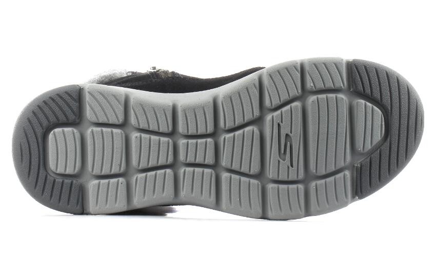 Женские ботинки Skechers зимние с мехом, черный/серый — фото 4