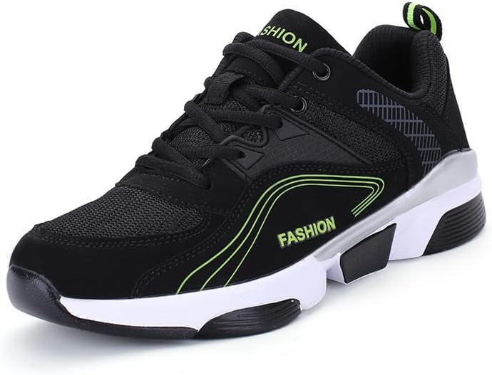 

HoaloX Large Size Breathable Mesh Sports Shoes Sports Shoes- легкие спортивные кроссовки для бега и тренировок, черный/зеленый