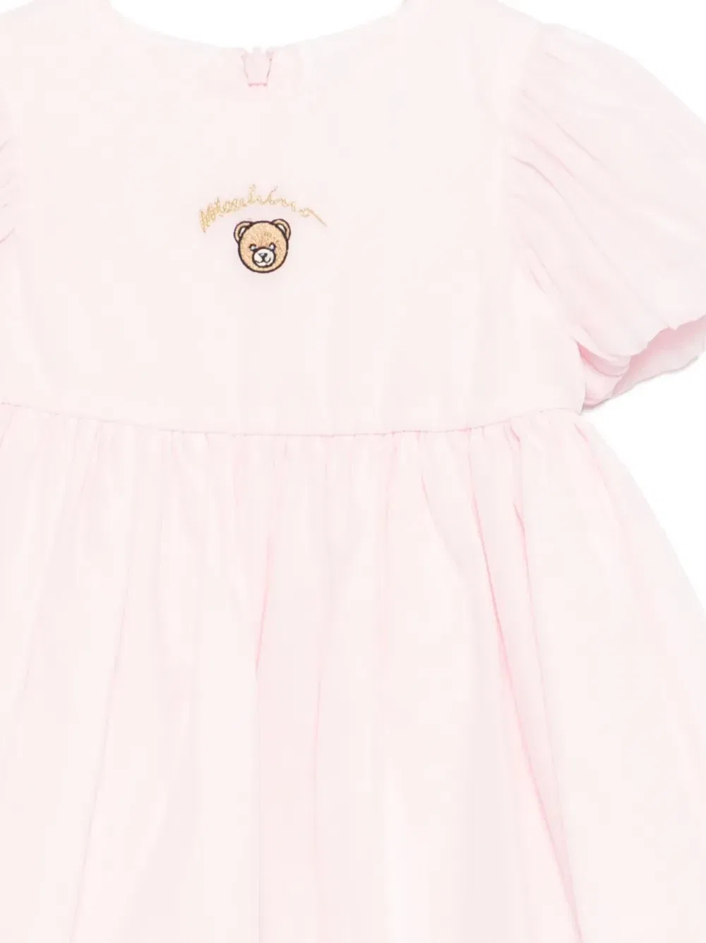 Платье с вышивкой Moschino Kids, розовый — фото 3