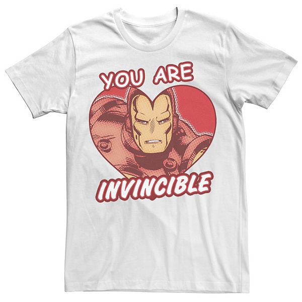 

Футболка Marvel Iron Man Invincible Heart Valentine's Day Comic Big & Tall Licensed Character