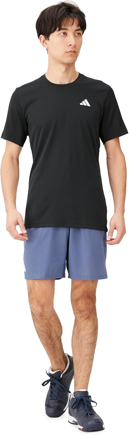 Мужская футболка Adidas IKL76 с коротким рукавом, теннисная, Free Lift, короткий рукав, черный — фото 3