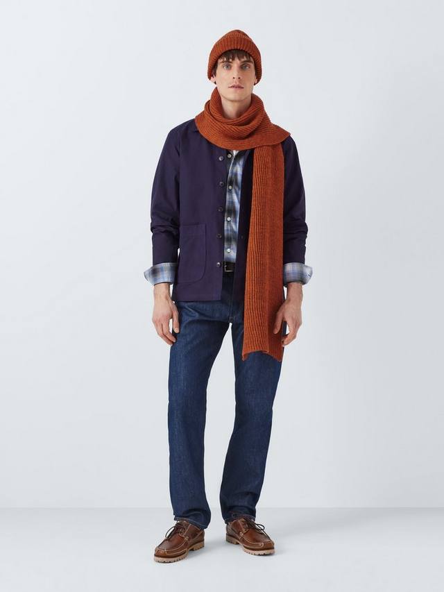 

Шерстяной шарф в рубчик Peregrine, цвет Burnt Orange