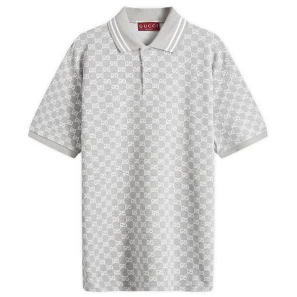 

Поло с монограммой Gg Gucci, серый