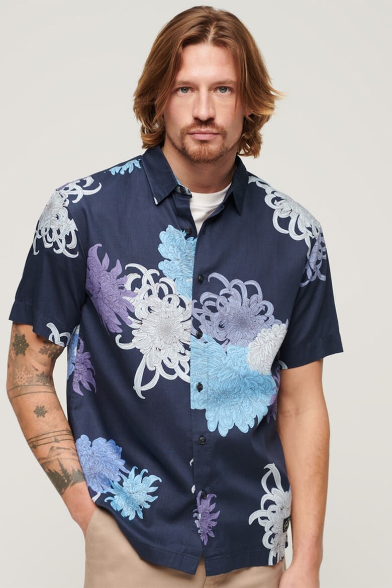

Рубашка с узором из модала Superdry, белый