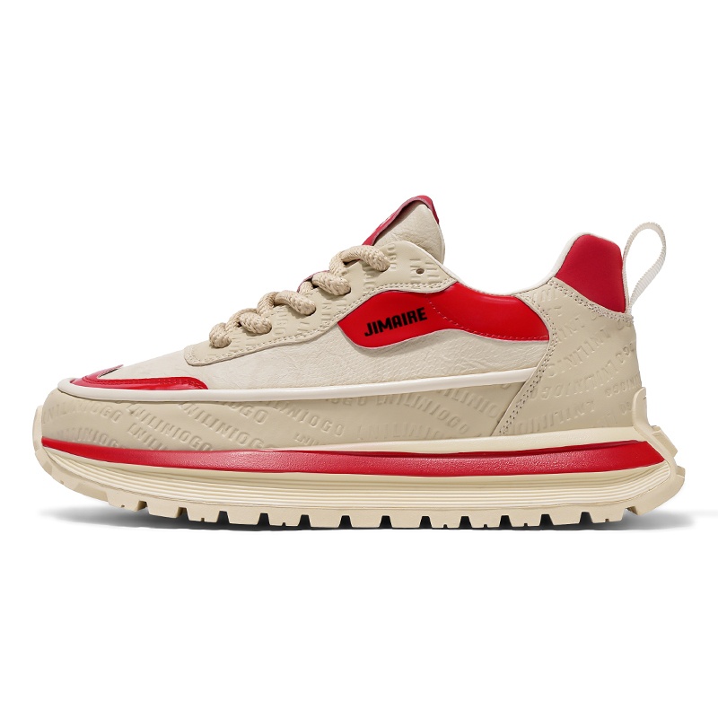 

Мужские повседневные туфли средней высоты King Jinmai, Beige Red