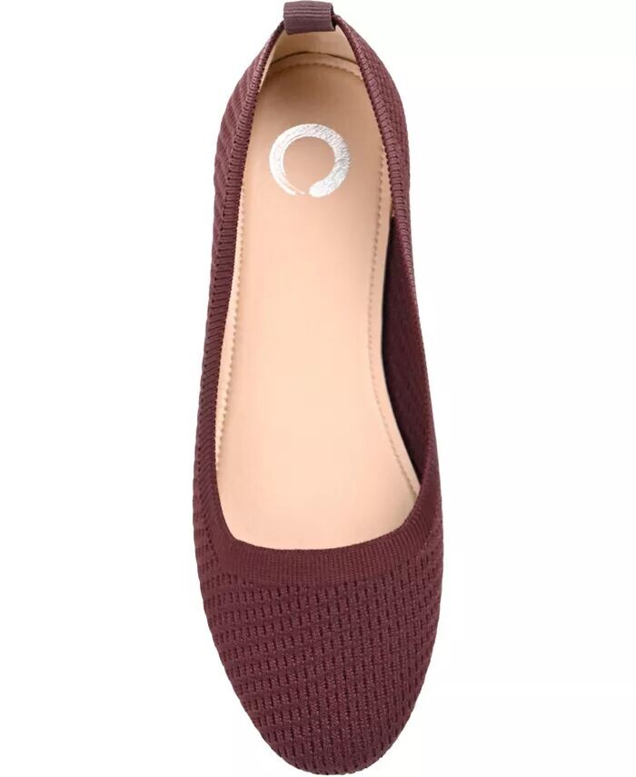 Женские балетки Maryann Knit Round Toe Journee Collection, красный — фото 4