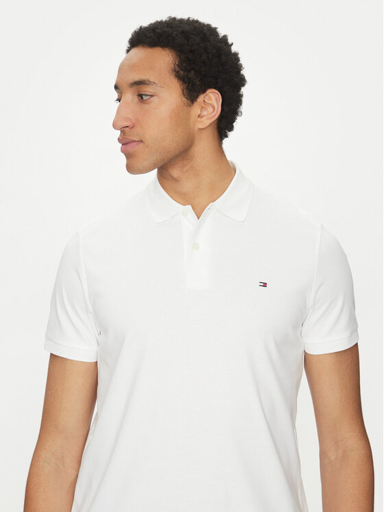 Рубашка поло стандартный крой Essential MW0MW35585 Tommy Hilfiger, белый — фото 4