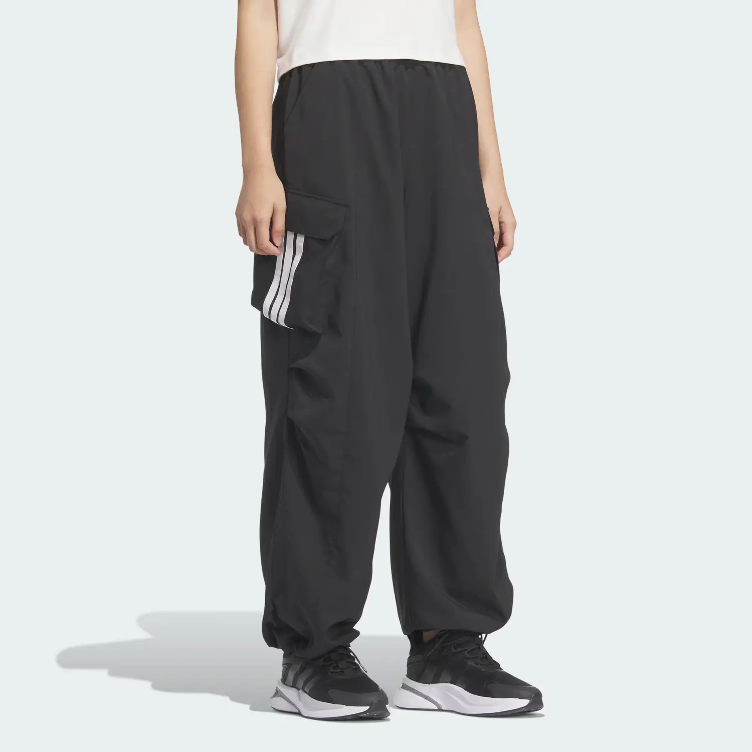 Adidas Брюки карго climacool woven tracksuit bottoms женские black — фото 4
