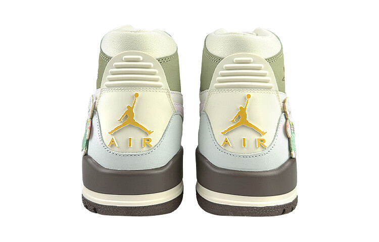 Кроссовки JORDAN Legacy 312 Vintage Basketball Shoes Women's High-Top Green/Pink — фото 3