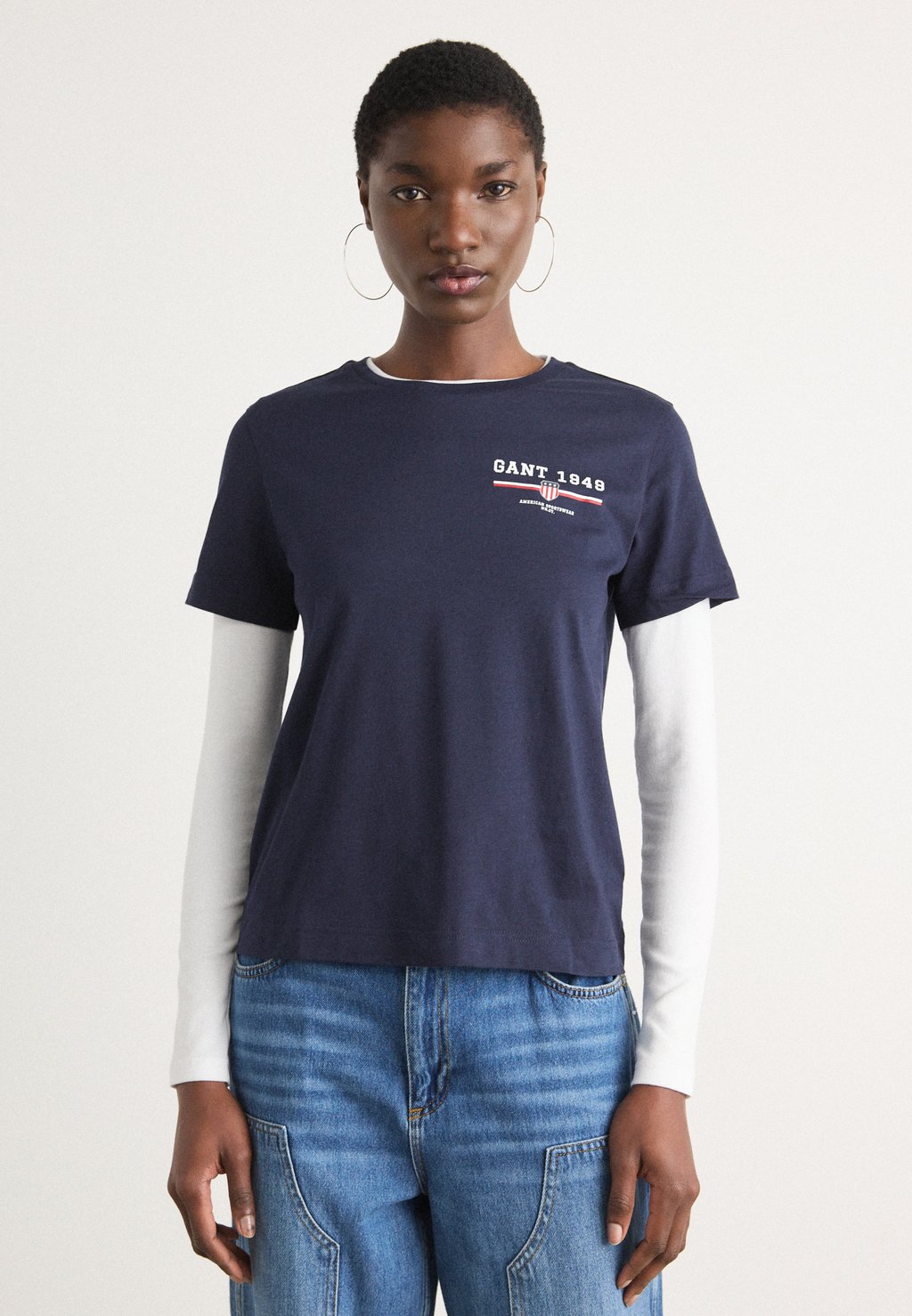 

Базовая футболка GRAPHIC GANT, темно-синий